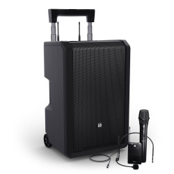 ANNY 10 HBH2 B6 - Sono Portable avec table de mixage 1 micro sans fil et 1 micro casque