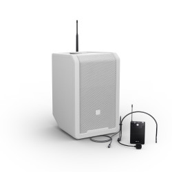 ANNY 8 BPH B6W - Enceinte portable avec mixeur et micro casque (Blanche)