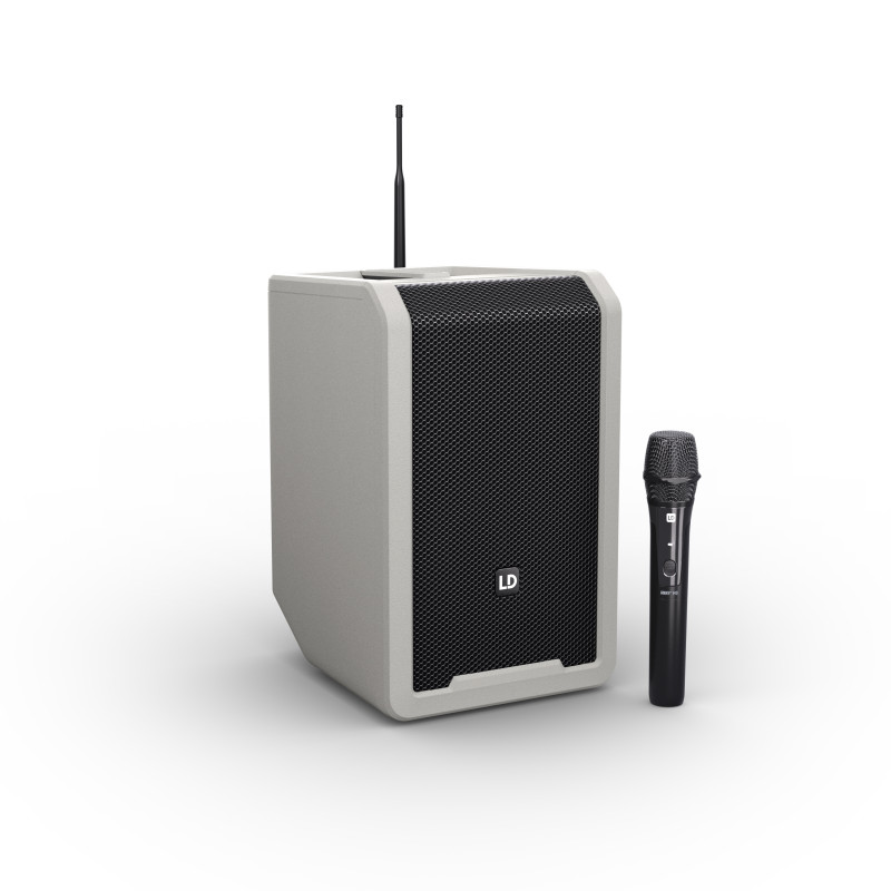 ANNY 8 HHD B6G - Enceinte portable avec mixeur et micro main (Grise)