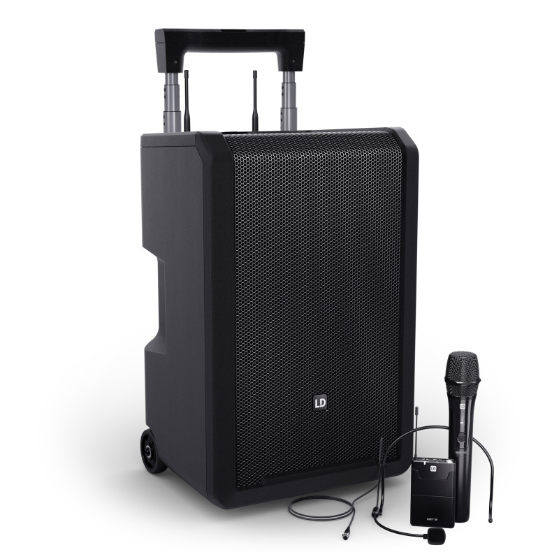 ANNY 10 HBH2 B6 - Sono Portable avec table de mixage 1 micro sans fil et 1 micro casque
