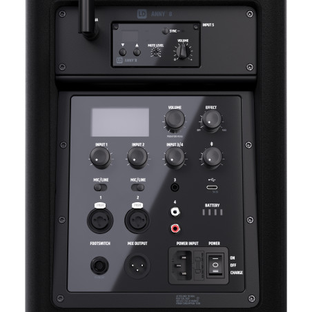 ANNY 8 BPH B6 - Enceinte portable avec mixeur et micro casque (Noire)
