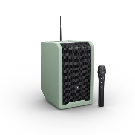 ANNY 8 HHD B6GN - Enceinte portable avec mixeur et micro main (Verte)